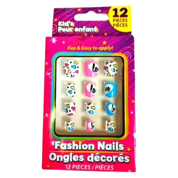 Kid's Fashion Press on Nails and Cosmetic Bag - Picture 3 of 5